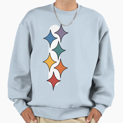 Rainbow Stars Sweatshirt - Fun Novelty Design Unisex - T-Shirt, Sweatshirt, Hoodie