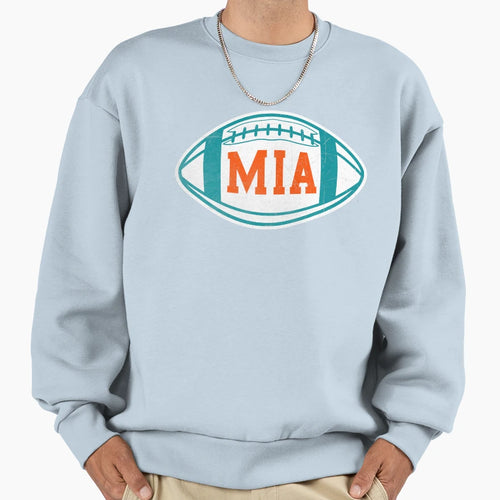 Miami Throwback Football Sweatshirt - Aesthetic Graphic for Adults - T-Shirt, Sweatshirt, Hoodie