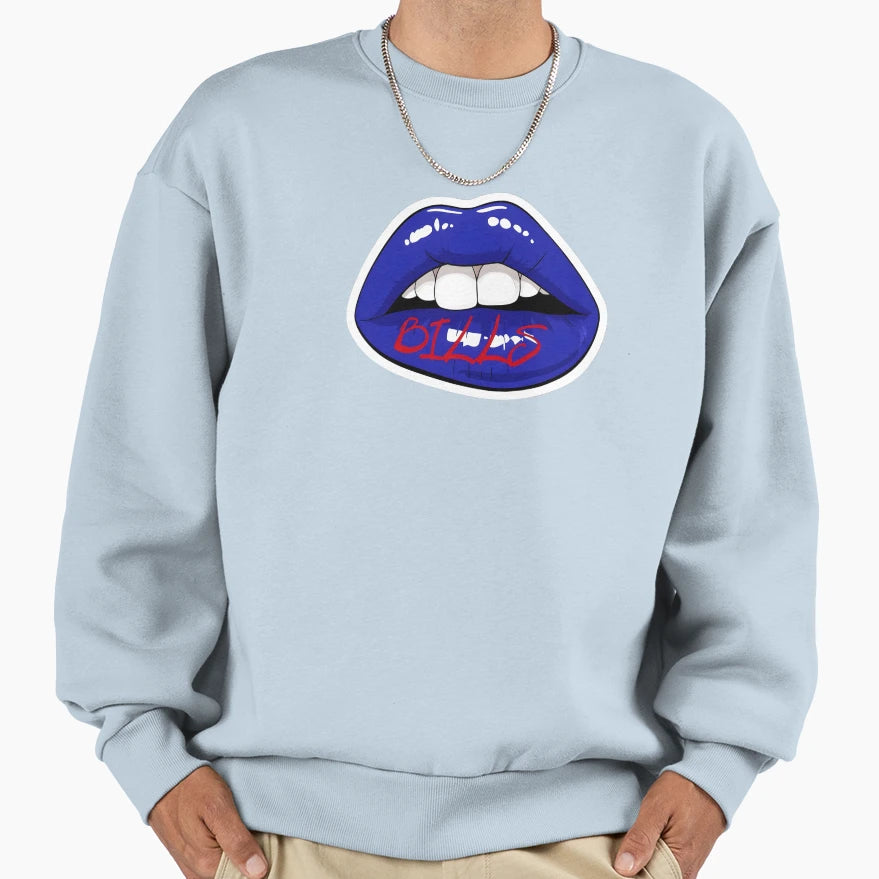 Buffalo Bills Football Lips Sweatshirt - Casual Everyday Wear Unisex - T-Shirt, Sweatshirt, Hoodie