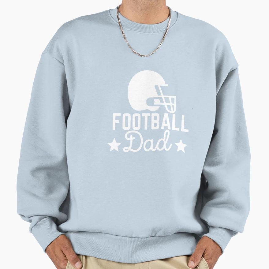 Football Dad Sweatshirt - Minimalist Print Men Women - T-Shirt, Sweatshirt, Hoodie