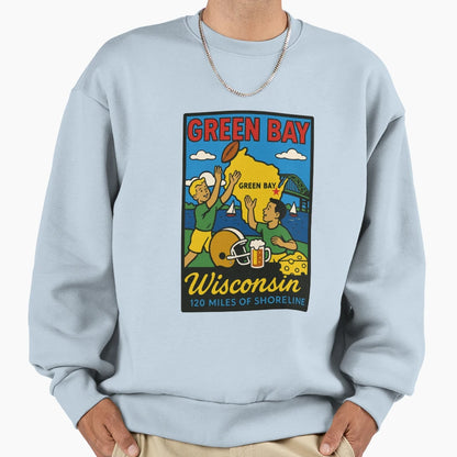 Green Bay Wisconsin Decal Sweatshirt - Aesthetic Graphic Men Women - T-Shirt, Sweatshirt, Hoodie