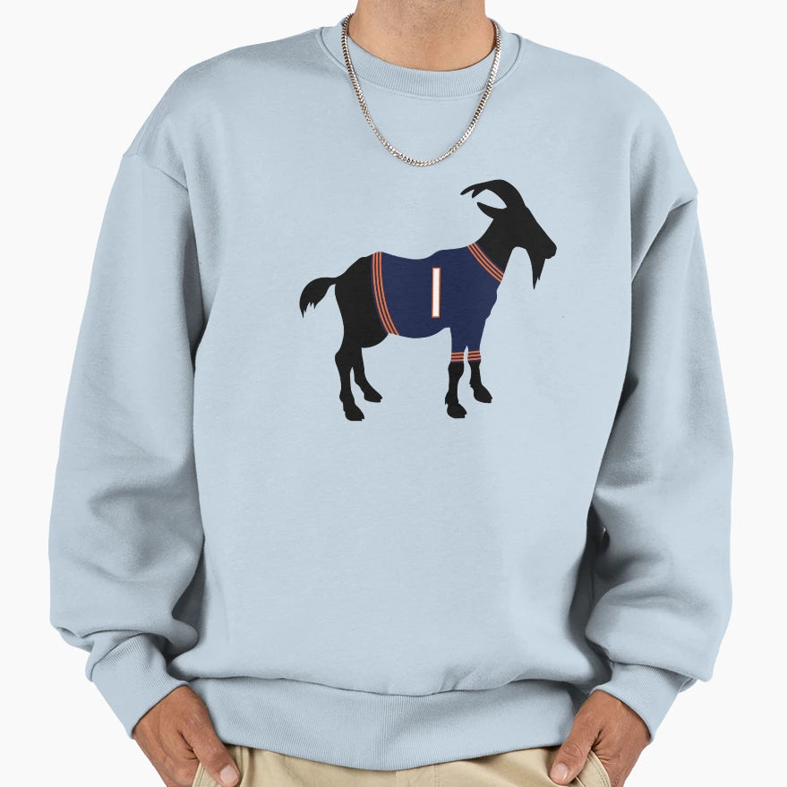 Justin Fields Goat Sweatshirt - Aesthetic Graphic for Adults - T-Shirt, Sweatshirt, Hoodie