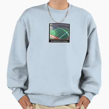 Riverfront Stadium Black Sweatshirt - Streetwear Style for Adults - T-Shirt, Sweatshirt, Hoodie