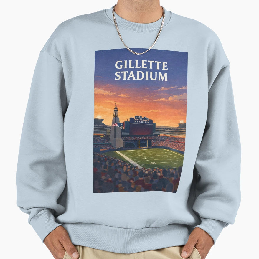Gillette Stadium Foxborough New Sweatshirt - Custom Art Print for Adults - T-Shirt, Sweatshirt, Hoodie