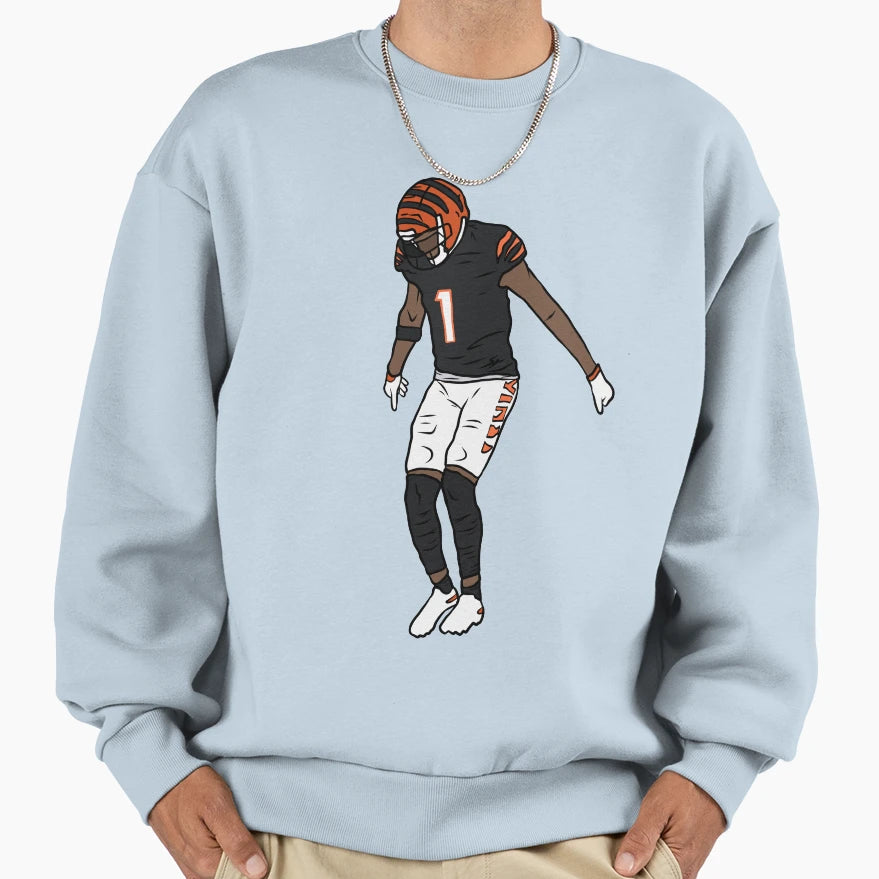 Jamarr Chase Celebration Sweatshirt - Graphic Print Unisex - T-Shirt, Sweatshirt, Hoodie