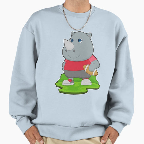 Rhino American Football Sports Sweatshirt - Fun Novelty Design Unisex - T-Shirt, Sweatshirt, Hoodie