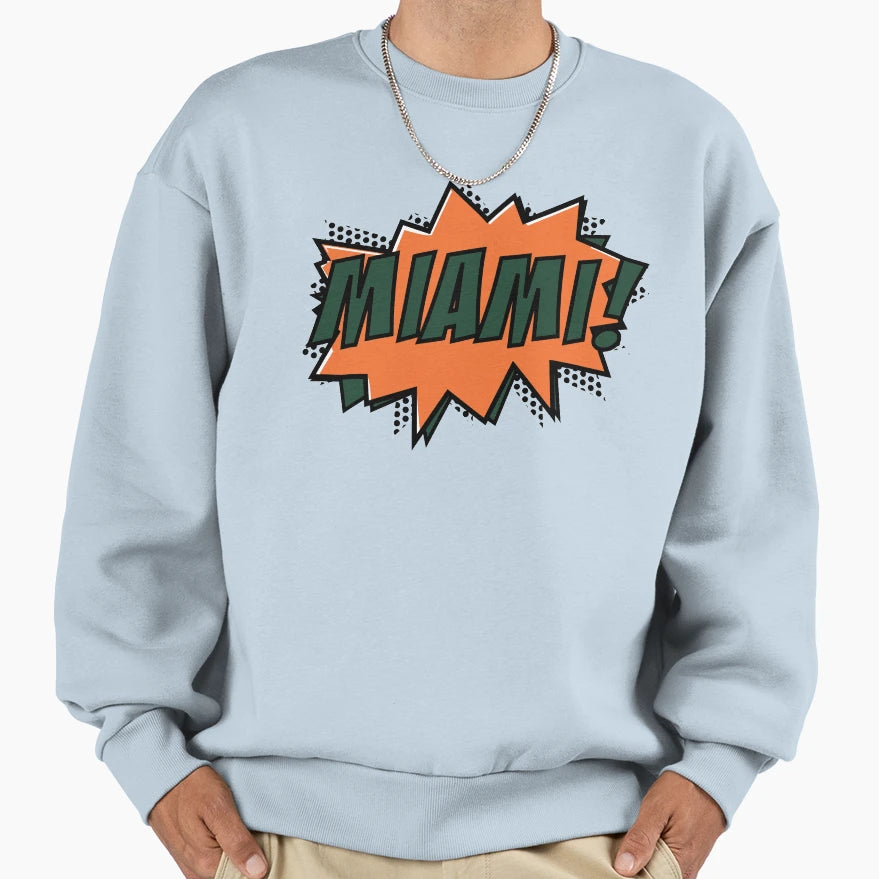 Miami Comic Sweatshirt - Unique Graphic Men Women - T-Shirt, Sweatshirt, Hoodie