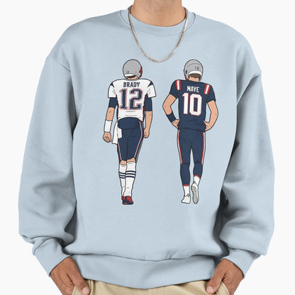 Drake Maye And Tb12 Sweatshirt - Casual Everyday Wear Men Women - T-Shirt, Sweatshirt, Hoodie