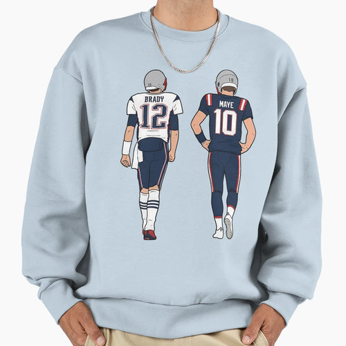 Drake Maye And Tb12 Sweatshirt - Casual Everyday Wear Men Women - T-Shirt, Sweatshirt, Hoodie