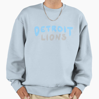 Nfl Detroit Lions Bubble Letters Sweatshirt - Graphic Print Unisex - T-Shirt, Sweatshirt, Hoodie
