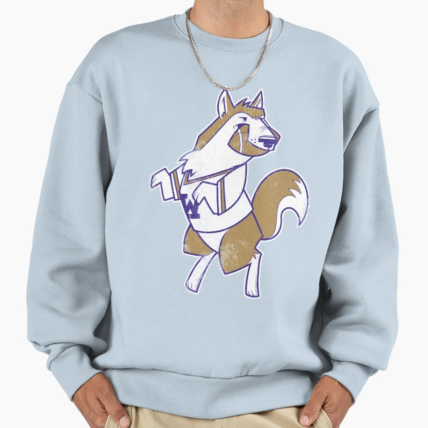 College Sports Wolf Sweatshirt - Trendy Graphic for Adults - T-Shirt, Sweatshirt, Hoodie