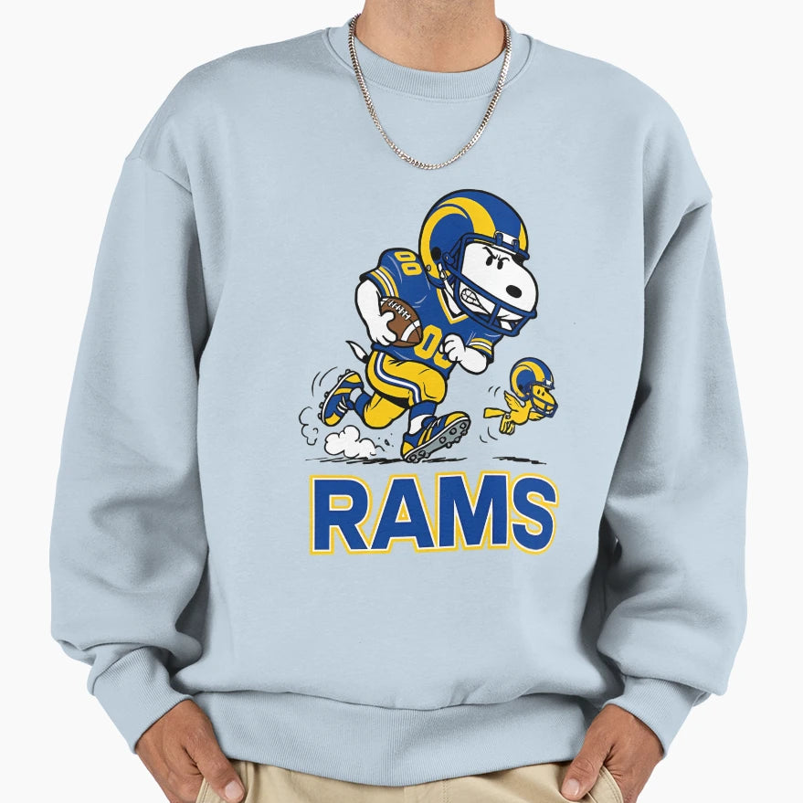 Snoopy Los Angeles Football Sweatshirt - Minimalist Print Men Women - T-Shirt, Sweatshirt, Hoodie