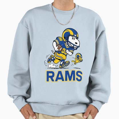 Snoopy Los Angeles Football Sweatshirt - Minimalist Print Men Women - T-Shirt, Sweatshirt, Hoodie