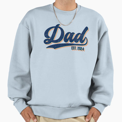 Dad 2024 Fathers Day Baseball Dad Sweatshirt - Trendy Graphic for Adults - T-Shirt, Sweatshirt, Hoodie
