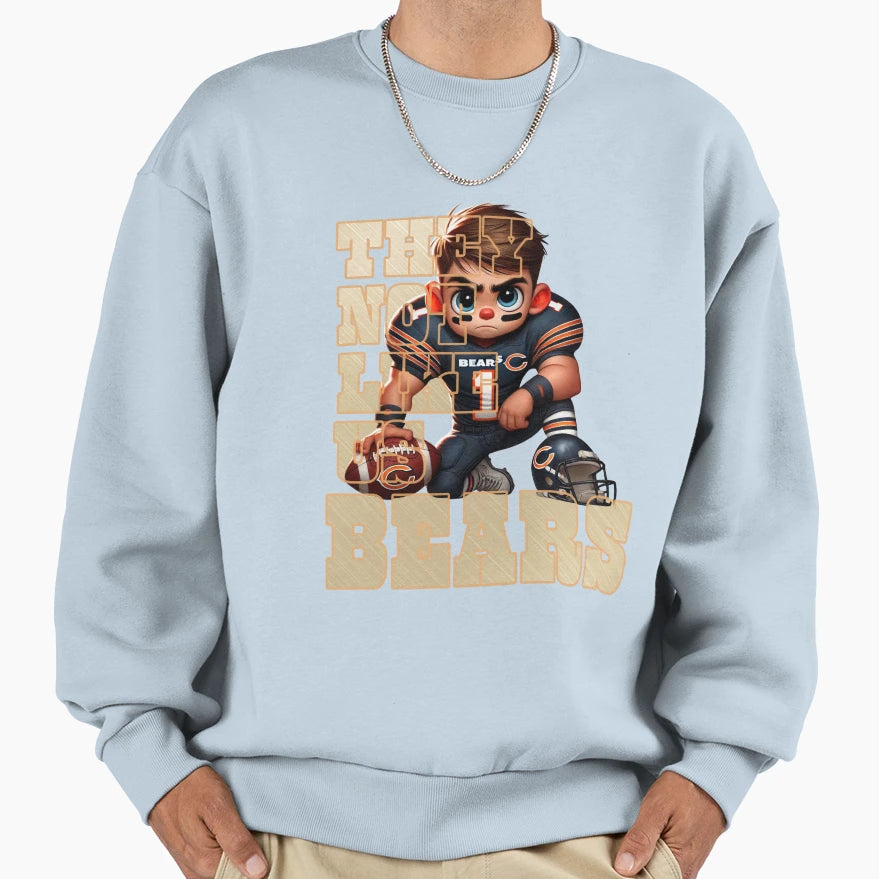 Chicago Bears They Not Like Us Sweatshirt - Minimalist Print Unisex - T-Shirt, Sweatshirt, Hoodie