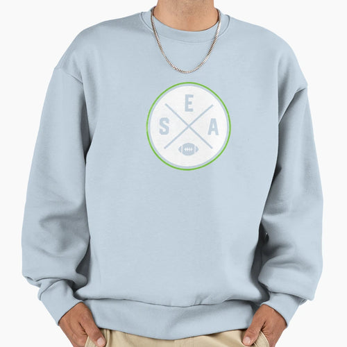 Seattle Football Sea Outline Sweatshirt - Custom Art Print Unisex - T-Shirt, Sweatshirt, Hoodie