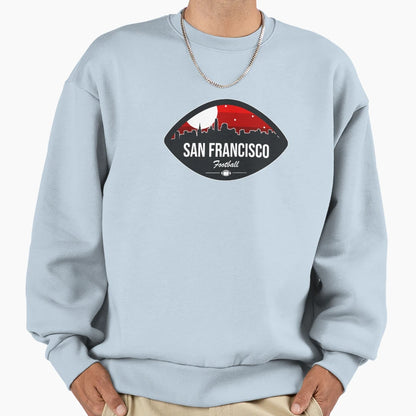 San Francisco Football Skyline Sweatshirt - Streetwear Style for Adults - T-Shirt, Sweatshirt, Hoodie