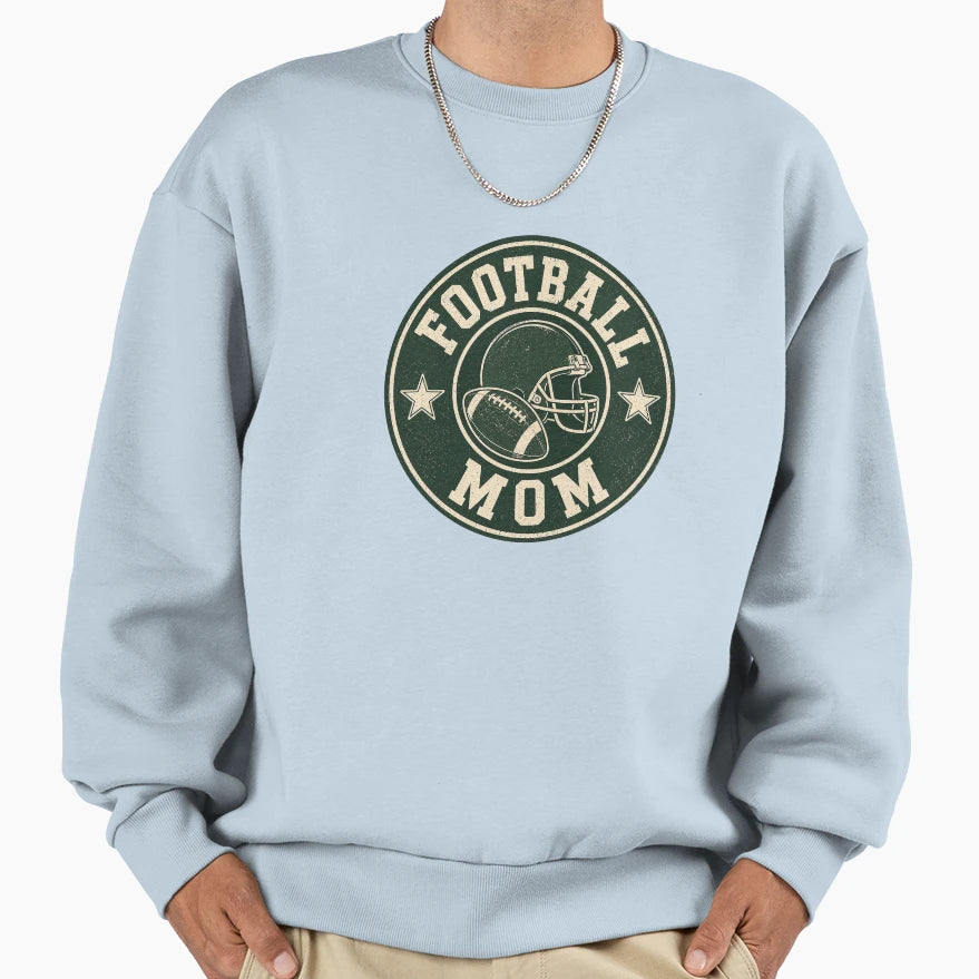 Football Mom Badge Sweatshirt - Fun Novelty Design for Adults - T-Shirt, Sweatshirt, Hoodie