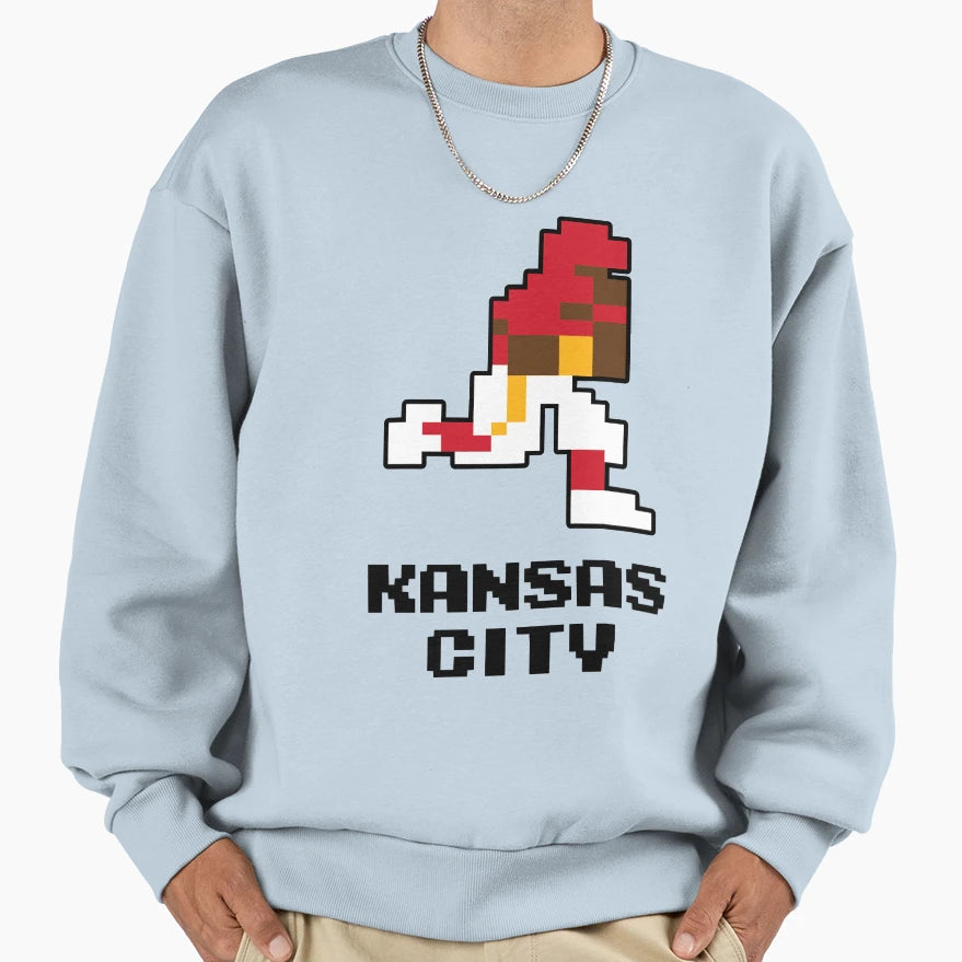 Football Kansas City 8 Bits Sweatshirt - Unique Graphic Men Women - T-Shirt, Sweatshirt, Hoodie