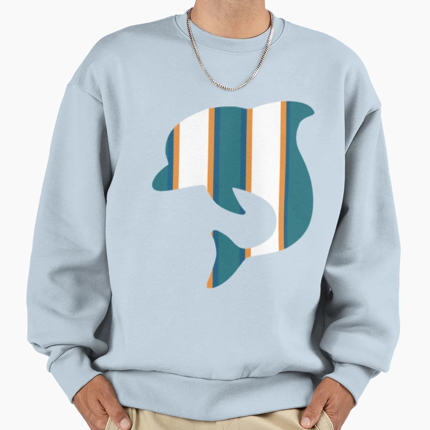 Fins Dolphin Sweatshirt - Graphic Print Unisex - T-Shirt, Sweatshirt, Hoodie