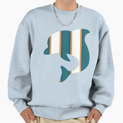 Fins Dolphin Sweatshirt - Graphic Print Unisex - T-Shirt, Sweatshirt, Hoodie