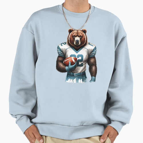 Grizzly Bear Amarican Football Sweatshirt - Minimalist Print Unisex - T-Shirt, Sweatshirt, Hoodie