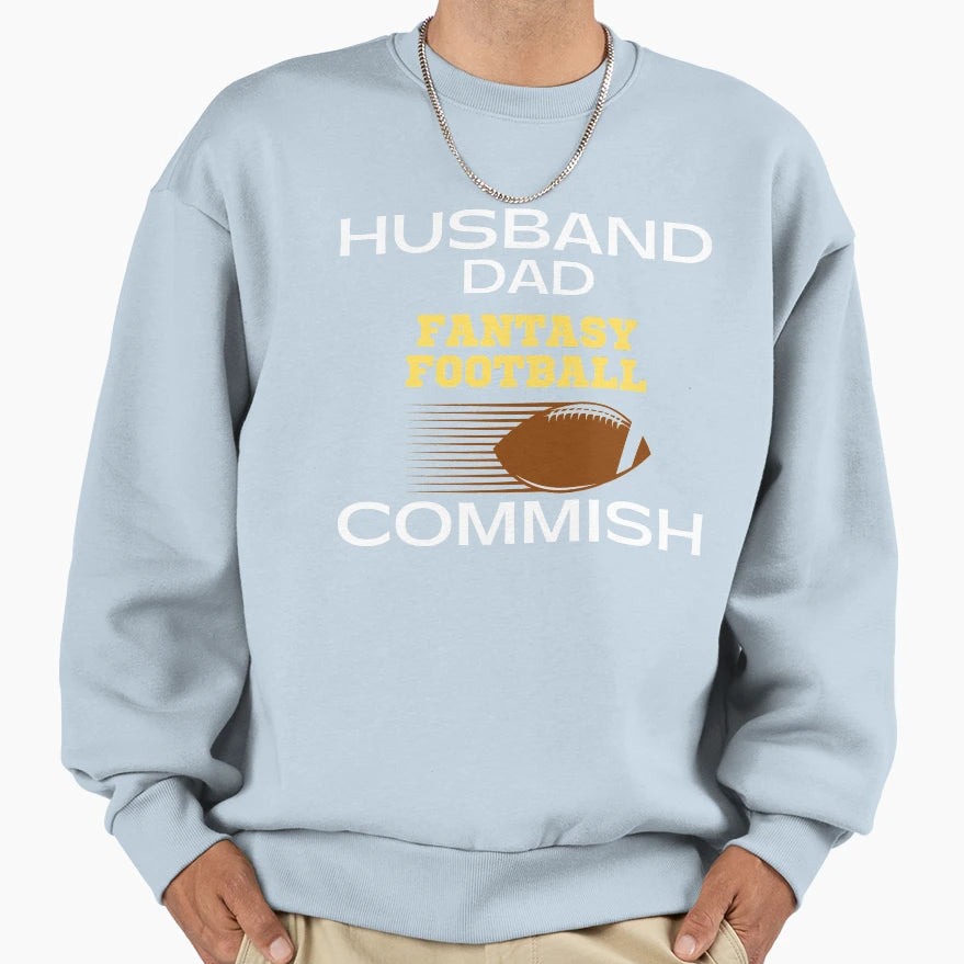 Husband Dad Fantasy Football Sweatshirt - Casual Everyday Wear for Adults - T-Shirt, Sweatshirt, Hoodie