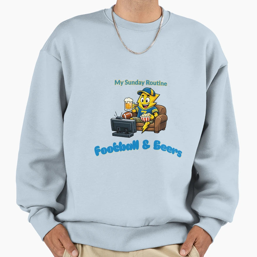 Los Angeles Chargers Sunday Routine T-Shirt - Fun Novelty Design Unisex - T-Shirt, Sweatshirt, Hoodie