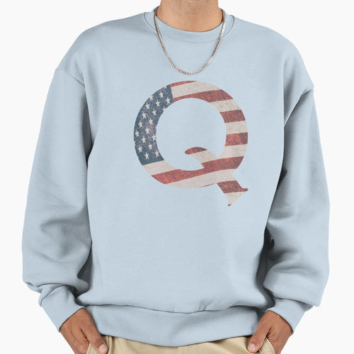 Q America Sweatshirt - Fun Novelty Design Men Women - T-Shirt, Sweatshirt, Hoodie