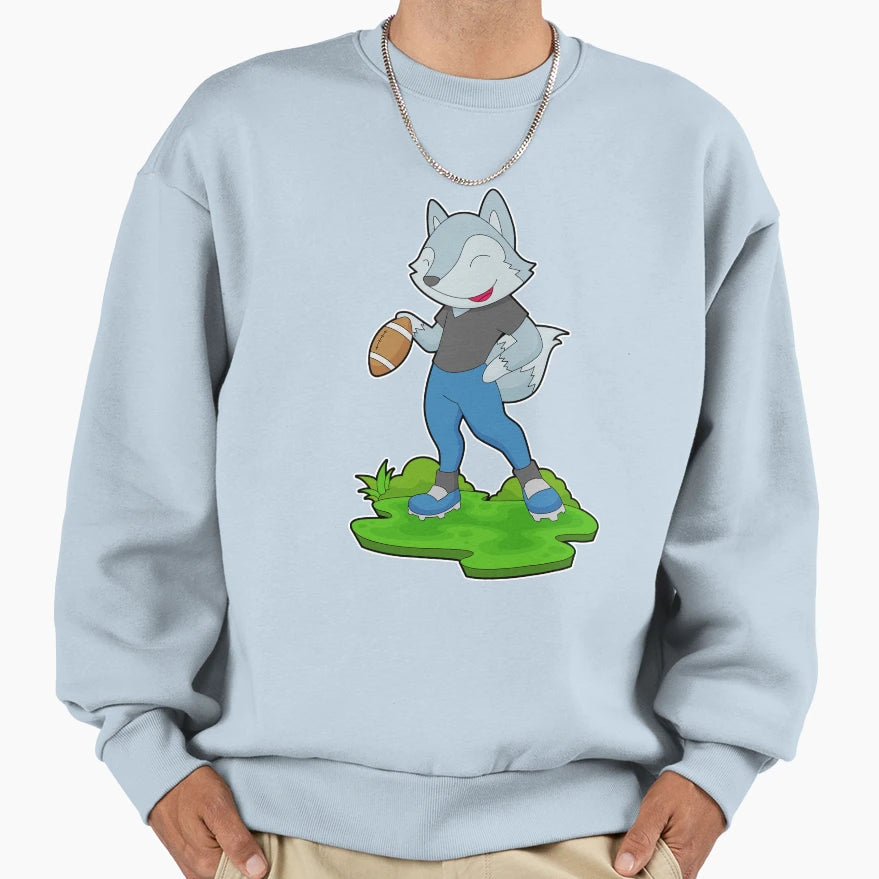 Wolf American Football Sweatshirt - Trendy Graphic for Adults - T-Shirt, Sweatshirt, Hoodie