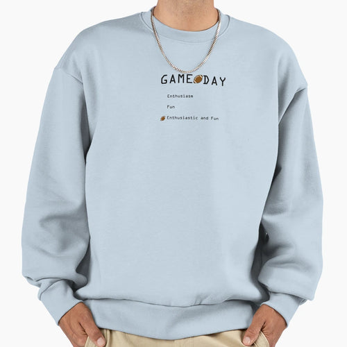 Football Game Day Sweatshirt - Minimalist Print Men Women - T-Shirt, Sweatshirt, Hoodie