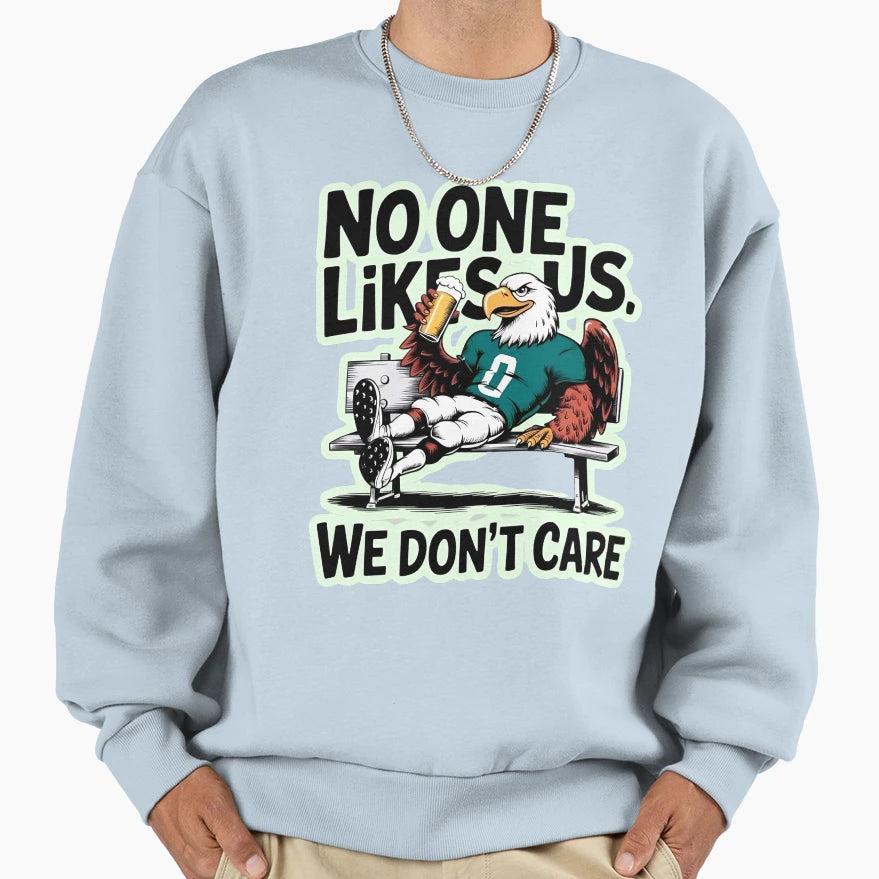 We Dont Care Bird Gang Football Sweatshirt - Custom Art Print for Adults - T-Shirt, Sweatshirt, Hoodie