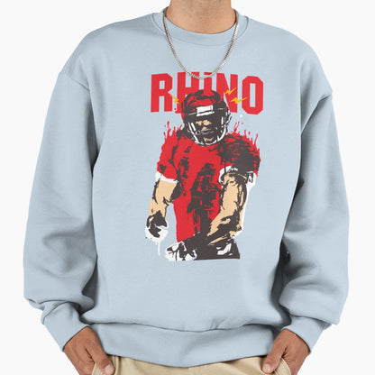 Blooded Rhino Sweatshirt - Custom Art Print Men Women - T-Shirt, Sweatshirt, Hoodie