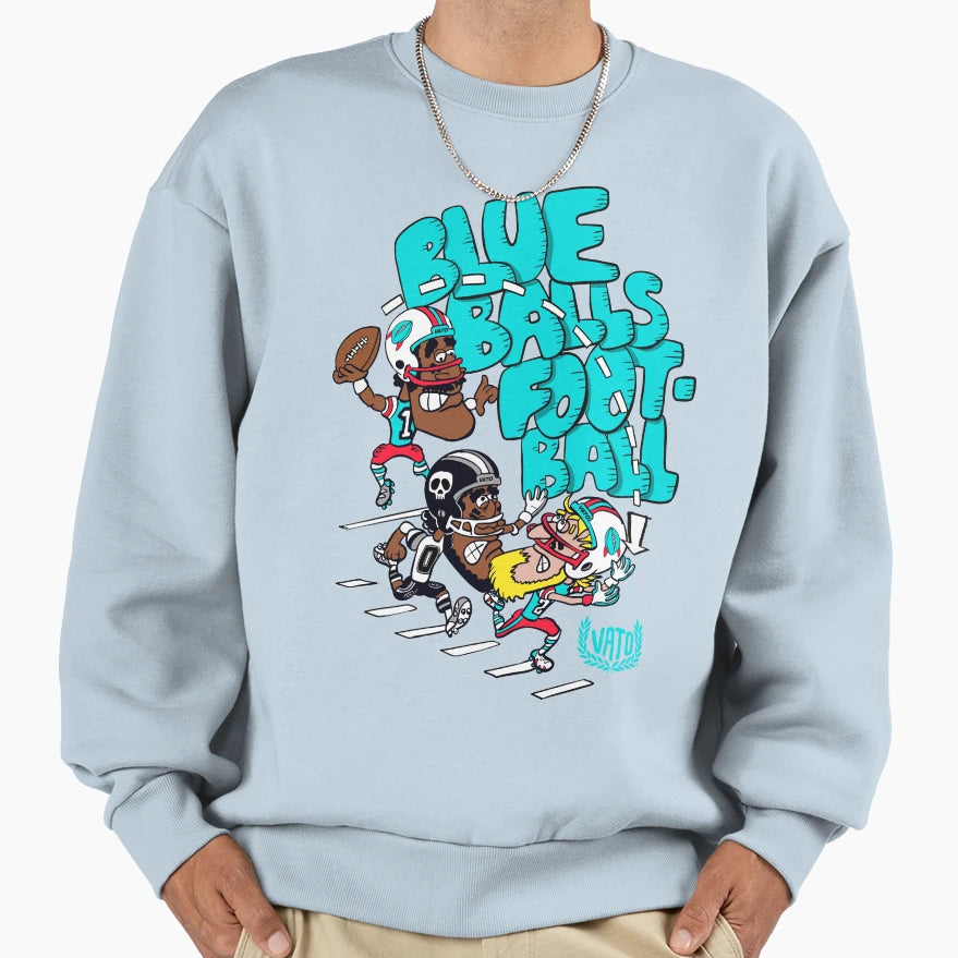 Blue Balls College Football Sweatshirt - Graphic Print Unisex - T-Shirt, Sweatshirt, Hoodie