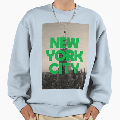 Green Nyc Paper City Sweatshirt - Fun Novelty Design Unisex - T-Shirt, Sweatshirt, Hoodie