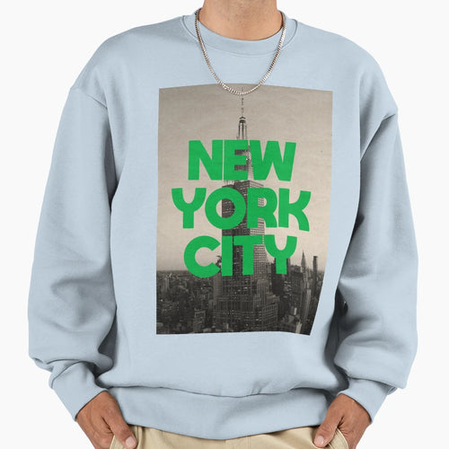 Green Nyc Paper City Sweatshirt - Fun Novelty Design Unisex - T-Shirt, Sweatshirt, Hoodie
