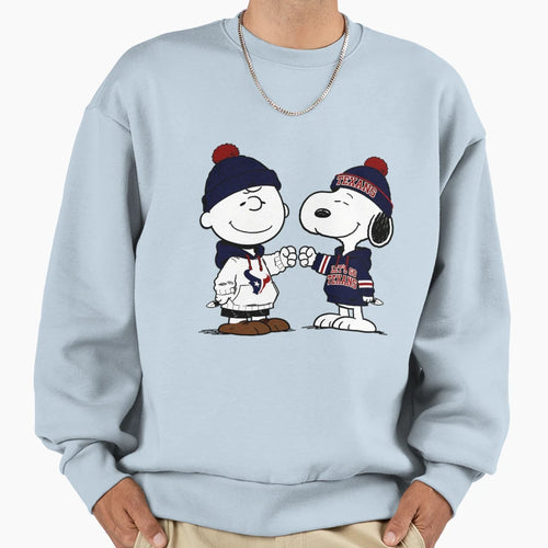 Charlie Brown And Snoopy Nfl Sweatshirt - Minimalist Print Men Women - T-Shirt, Sweatshirt, Hoodie