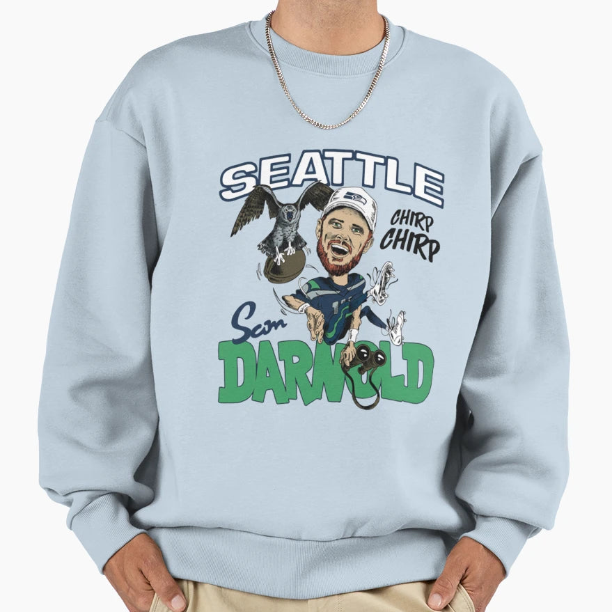 Sam Darnold Seattle Seahawks Chirp Sweatshirt - Fun Novelty Design Unisex - T-Shirt, Sweatshirt, Hoodie