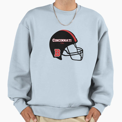 Cincinnati Ohio Football Helmet Sweatshirt - Streetwear Style for Adults - T-Shirt, Sweatshirt, Hoodie