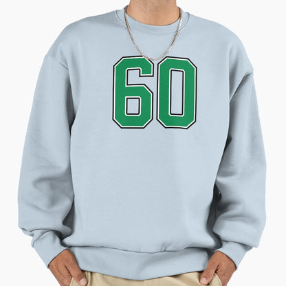 60 Number Green Lucky Sports Sixty Sweatshirt - Aesthetic Graphic Men Women - T-Shirt, Sweatshirt, Hoodie