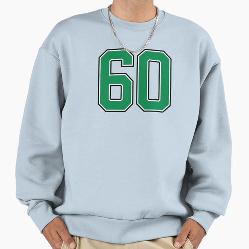60 Number Green Lucky Sports Sixty Sweatshirt - Aesthetic Graphic Men Women - T-Shirt, Sweatshirt, Hoodie