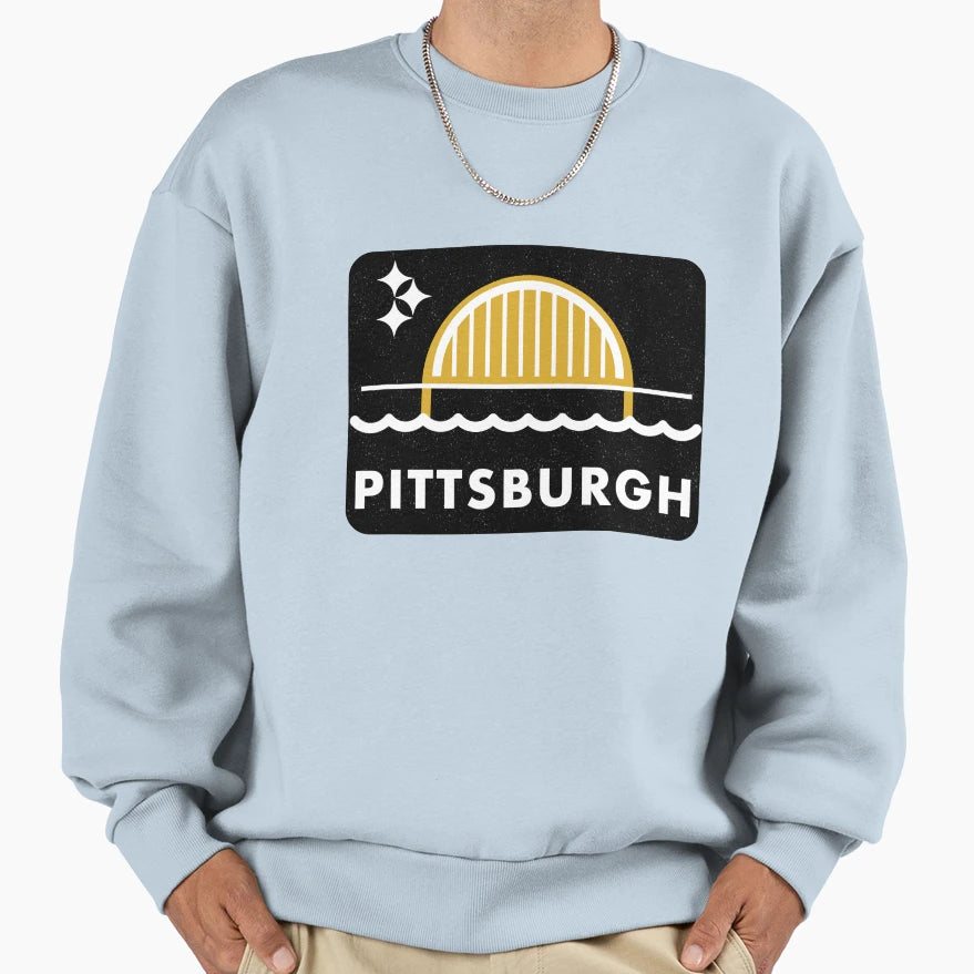 Pittsburgh Bridge Sweatshirt - Custom Art Print Men Women - T-Shirt, Sweatshirt, Hoodie
