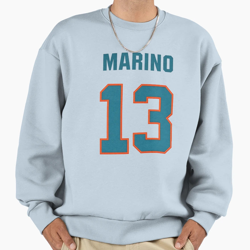 Dan Marino 13 Miami Throwback Sweatshirt - Custom Art Print for Adults - T-Shirt, Sweatshirt, Hoodie