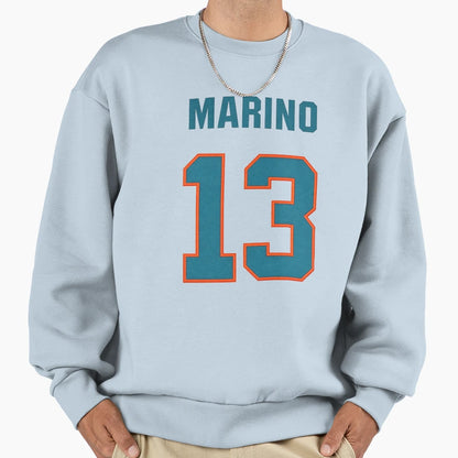 Dan Marino 13 Miami Throwback Sweatshirt - Custom Art Print for Adults - T-Shirt, Sweatshirt, Hoodie