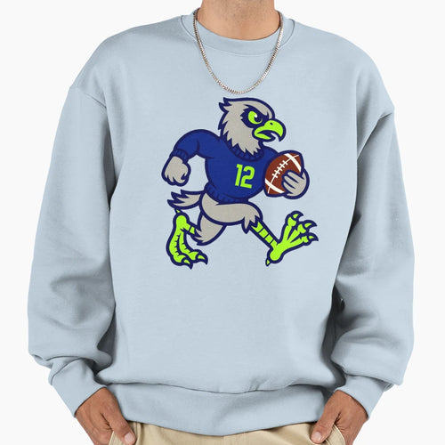 Seahawk Cartoon Mascot Sweatshirt - Custom Art Print Unisex - T-Shirt, Sweatshirt, Hoodie