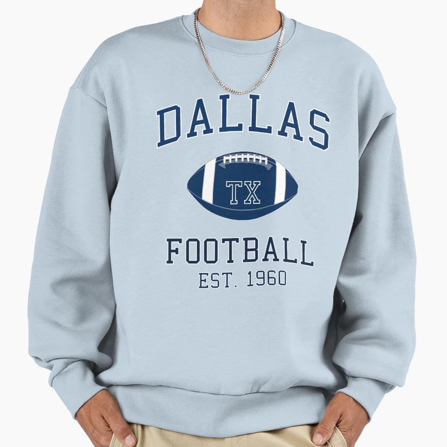 Dallas Football Sweatshirt - Novelty Apparel for Adults - T-Shirt, Sweatshirt, Hoodie
