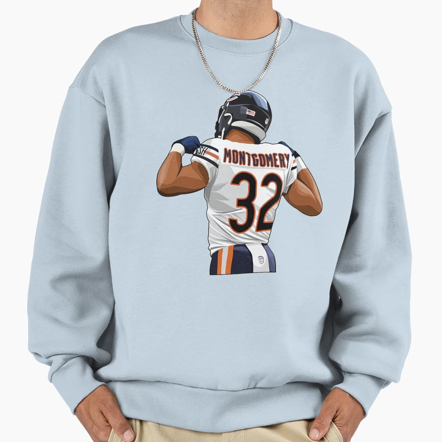 David Montgomery 32 Celebrates Sweatshirt - Trendy Graphic Men Women - T-Shirt, Sweatshirt, Hoodie