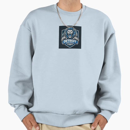 Detroit One Pride Lion Motor City Sweatshirt - Minimalist Print for Adults - T-Shirt, Sweatshirt, Hoodie