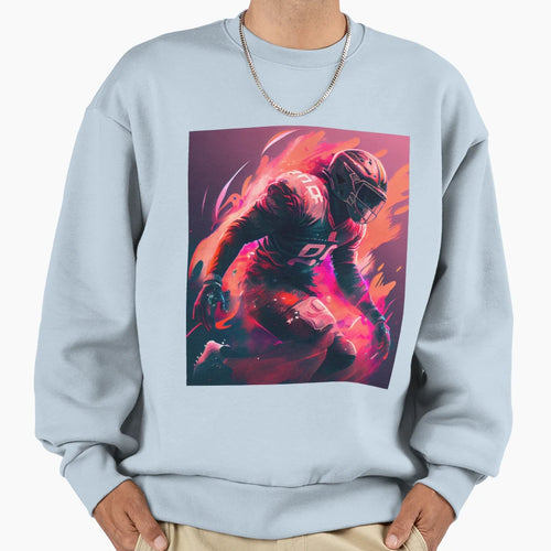 All Fired Up Charging American Football Sweatshirt - Trendy Graphic Unisex - T-Shirt, Sweatshirt, Hoodie