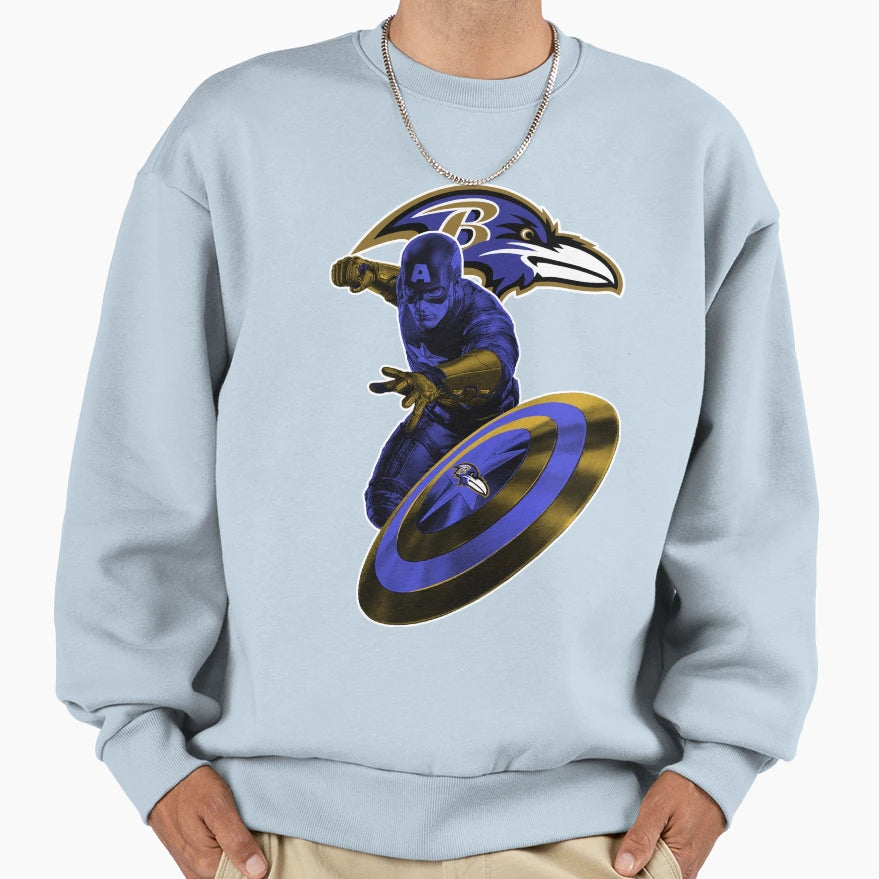 Baltimore Rav Ns 3 Sweatshirt - Custom Art Print Unisex - T-Shirt, Sweatshirt, Hoodie
